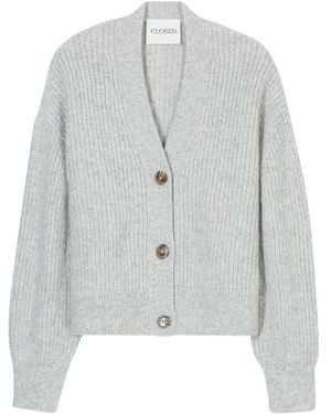 Closed Geschlossene Wollmischung gegen Hals -Strickjacke - Grau