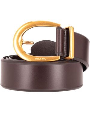 Prada Leather Belt - Brown