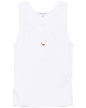 Maison Kitsuné Maison Kitsune 'Baby Fox -Baumwoll -Tank -Top - Weiß