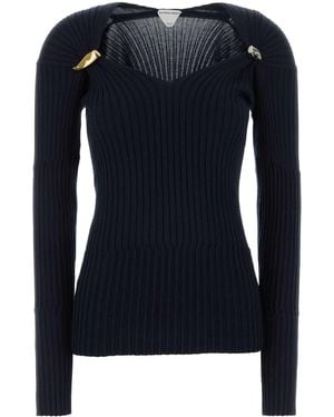 Bottega Veneta Midnight Cashmere Blend Top - Blue