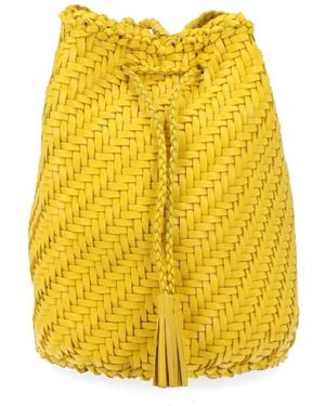 Dragon Diffusion Leather Clutch - Yellow