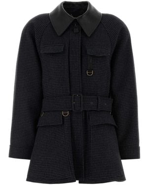 Chloé Shirt Collar Trench Coat - Black