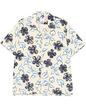 Paul Smith Overhemd Met Yukka-Print - Wit