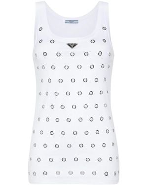 Prada Cotton Tank Top - White