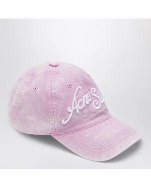 Acne Studios Pubble Baseball Cap With Logo - Purple