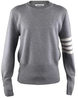Thom Browne Milano Stitch Pullover - Gray