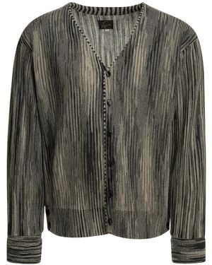 Needles Nadeln gestreifte Strickjacke - Schwarz