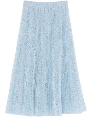 Ermanno Scervino Midirock Mit Falten - Blau
