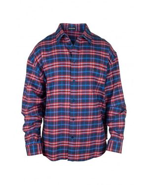 Balenciaga Classic Checked Cotton Shirt - Blue