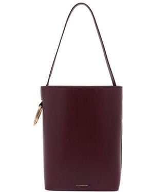 Victoria Beckham Dia Bucket Shopper Bag Leder Burgund - Lila