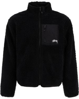 Stussy Reversible Sherpa -Jacke - Schwarz