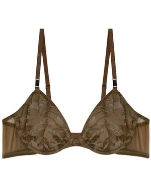Diesel X Fenty By Rihanna C-Camo-Lace-Plunge-Bra - Brown