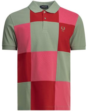 Comme des Garçons Comme Des Garçons Overhemd Comme Des Garçons Overhemd X Fred Perry Poloshirt Met Knoopsluiting - Rood