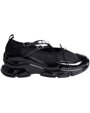 Simone Rocha Classic Criss Cross Tracker Sneakers Pvc Black - Zwart