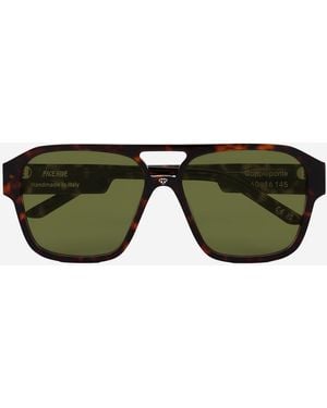 FACE HIDE Logo Zonnebril - Groen