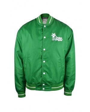 Palm Angels Nylon Bomber Jacket - Green