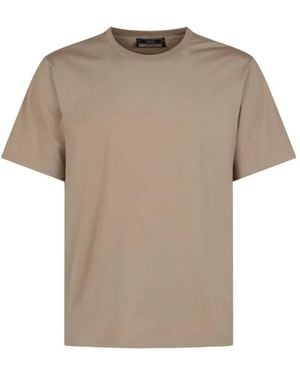 Herno T-shirt Van Superfijn Stretchkatoen - Naturel