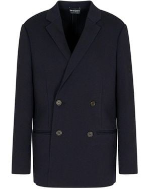 Emporio Armani Single Breasted Blazerjacke - Blau