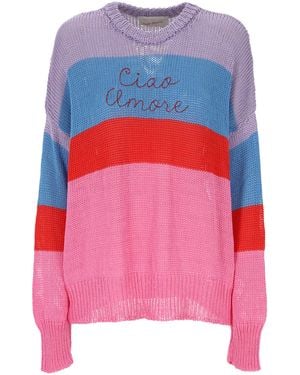 Giada Benincasa Striped Knit Jumper - Pink