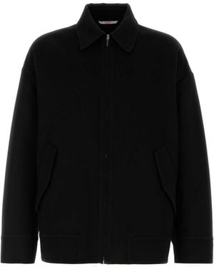 Valentino Garavani Wool Blend Oversize Jacket - Black