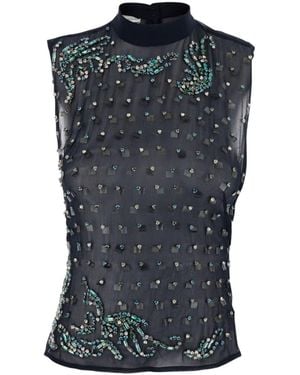 Dries Van Noten Droogt Van Noten Carmasa Top - Blauw
