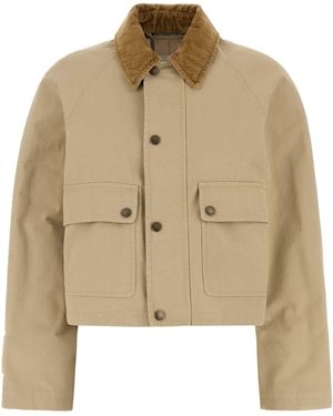 Burberry Botton Jacket - Natural