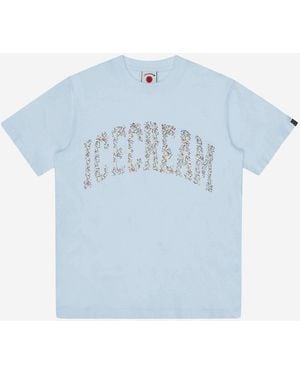 ICECREAM Baumwoll-T-Shirt mit Logo - Blau