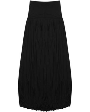 TOTEME Gonna Midi Drappeggiata - Black