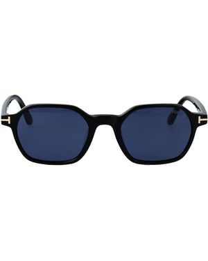 Tom Ford Geometrical Sunglasses Ft1301 01 V - Blue