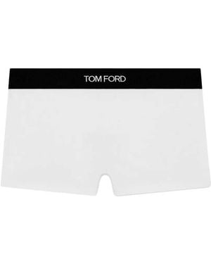 Tom Ford Boxer Shorts With Logo Waistband - White