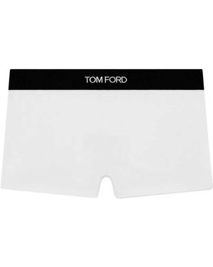 Tom Ford Boxershorts mit Logo-Bund - Weiß