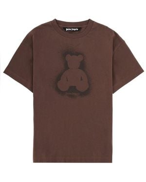 Palm Angels T Shirt "Bear" - Brown