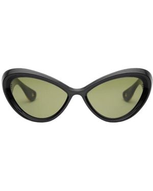 Jean Paul Gaultier Black Pariser Katzen Sonnenbrille - Grün