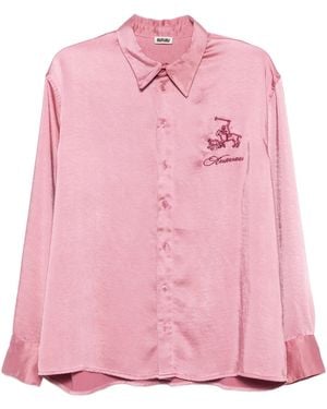 AVAVAV Ik Had Sam Overhemd Satijn Gewassen Roze