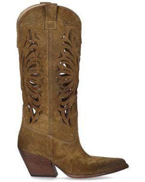 Elena Iachi Bives Mud Texan Boot - Brown