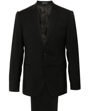 Emporio Armani Wool Single Breasted Suit - Black