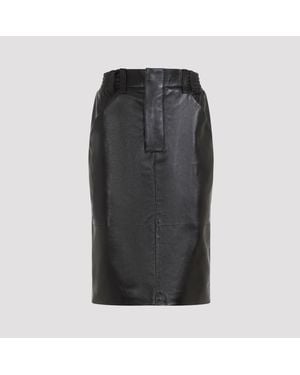 Saint Laurent Midi Skirt - Black
