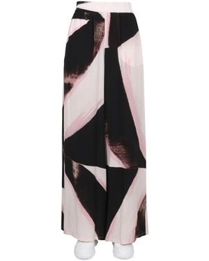 McQueen Brushstroke Graphic Trousers - Black