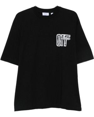 Off-White c/o Virgil Abloh Motion Arrow Skate Cotton T Shirt - Black
