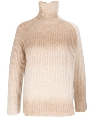 Kangra Cashmere English Rib Turtlenec - White