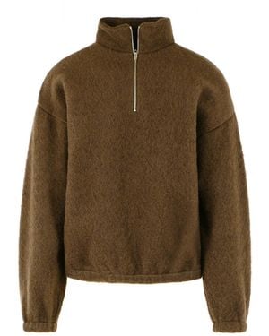 Jil Sander Wool Fleece Sweatshirt - Brown
