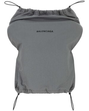 Balenciaga Cotton Shoe Bag Top - Gray