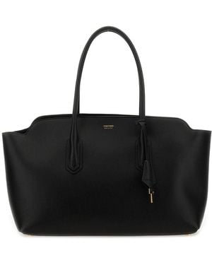 Tom Ford Calf Leather Shoulder Bags - Black