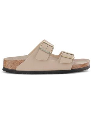 Birkenstock Arizona Triples Sandcastle/Oyster, Birko Flor - White