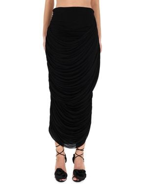 Magda Butrym Draped Midi Skirt - Black