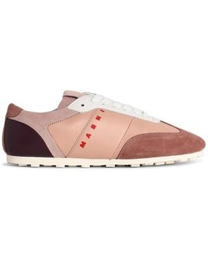 Marni 'Softy Soccer' Leather Trainers - Pink