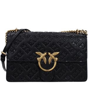 Pinko Shoulder Bags Love One Leather - Black
