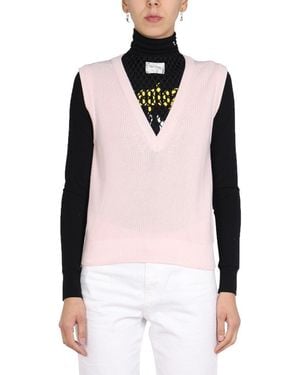 Raf Simons Knitted Vest - Pink