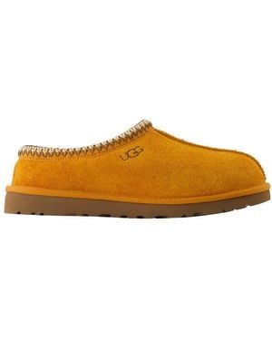 UGG M Tasman Shaggy Suede Mules Leather Orange - Bruin