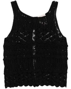 Semicouture Shelley Cotton Tank Top - Black